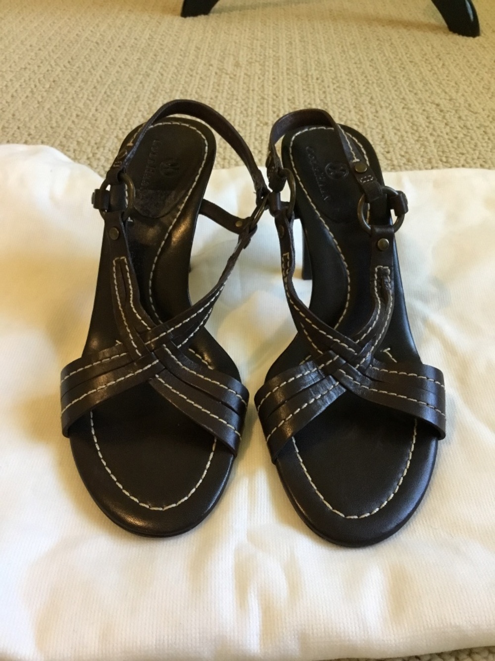 Cole Haan Brown Leather Slingback Heels